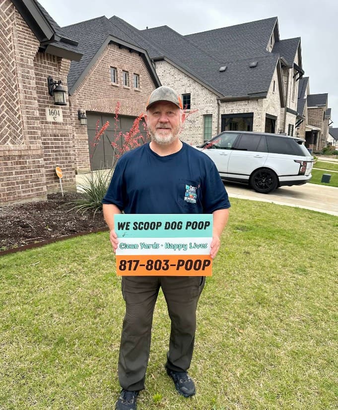 Rhino Scoop dog waste removal service in a clean Forest Hill, Texas backyard