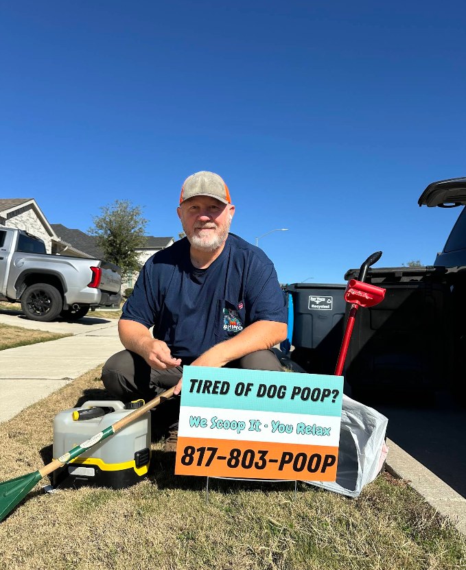 Rhino Scoop dog waste removal service in a clean North Grand Prairie, Texas backyard
