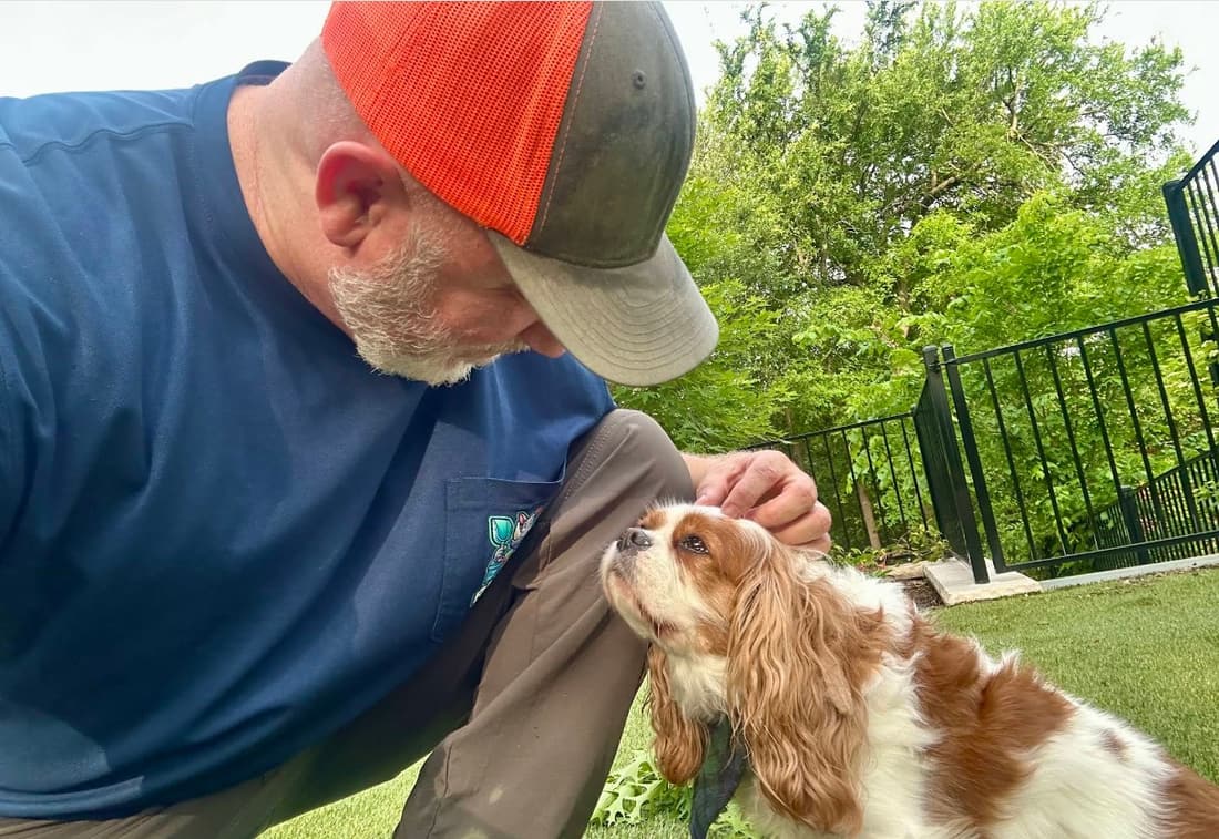 Rhino Scoop dog waste removal service at a clean residential property in Northlake, Texas