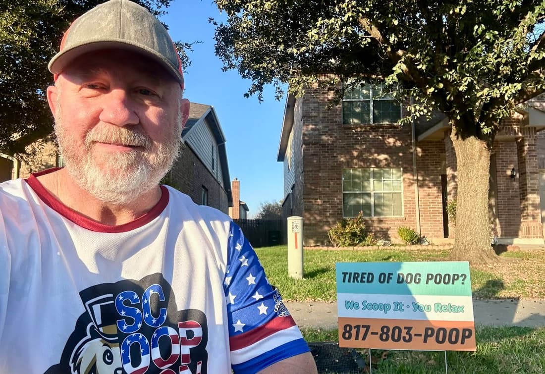 Rhino Scoop dog waste removal service in a clean River Oaks, Texas backyard