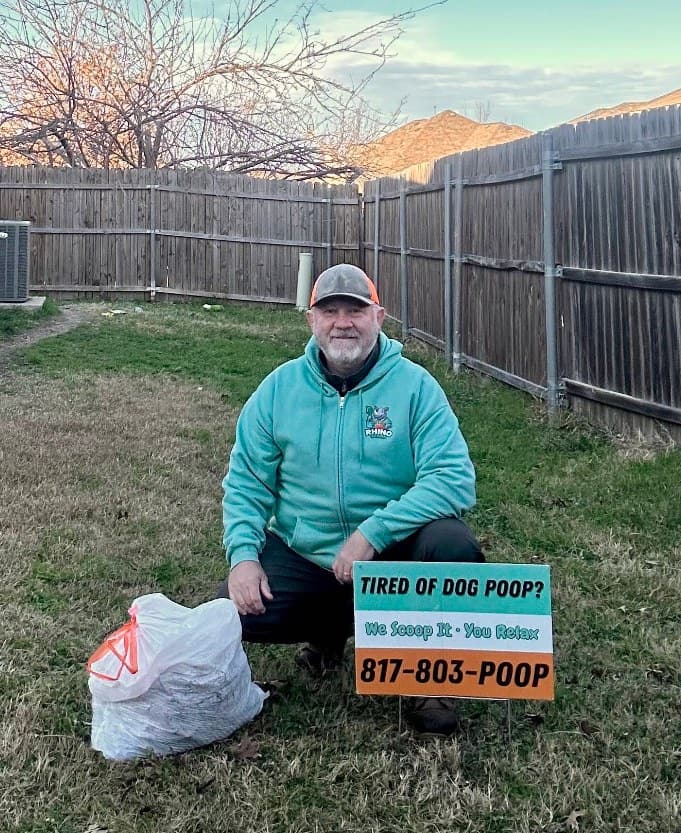 Rhino Scoop dog waste removal service in a clean Watauga, Texas backyard